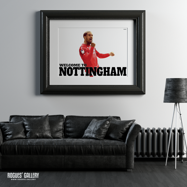 Lewis Grabban Nottingham Forest City Ground striker goals A1 print edit Welcome To Nottingham