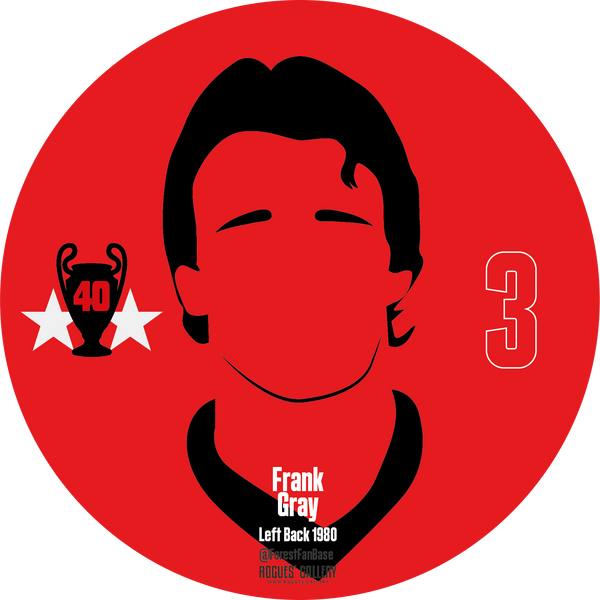 Frankie Gray left back Nottingham Forest Miracle Men stickers City Ground European Cup 1979 1980