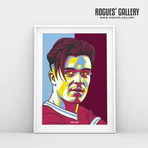 Jack Grealish Aston Villa FC Captain midfielder A3 art print design edit