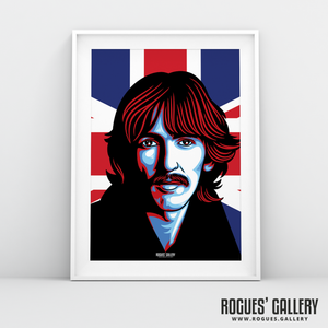 George Harrison The Beatles A3 huge large poster union jack