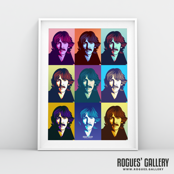 George Harrison The Beatles A3 print pop art