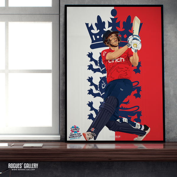 Harry Brook England cricketer T20 World Cup 2022 A2 print