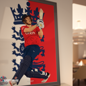 Harry Brook England cricketer T20 World Cup 2022 A0 print