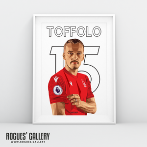 Harry Toffolo Nottingham Forest left back 15 A3 print
