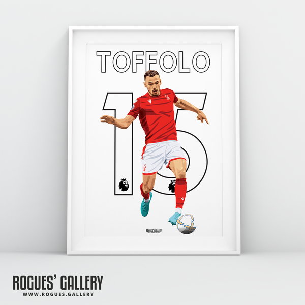 Harry Toffolo Nottingham Forest left back A3 print