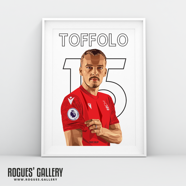 Harry Toffolo Nottingham Forest left back 15 A3 print