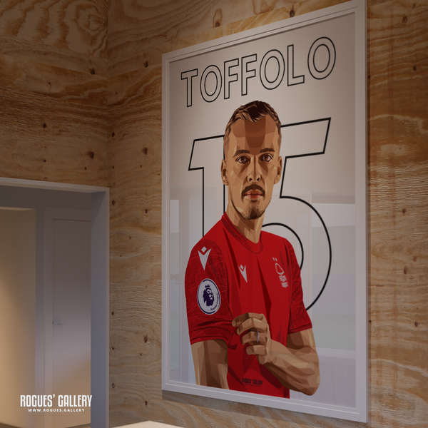 Harry Toffolo poster Nottingham Forest signed memorabilia left back 15 