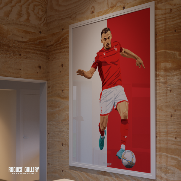 Harry Toffolo Nottingham Forest left back A0 print 