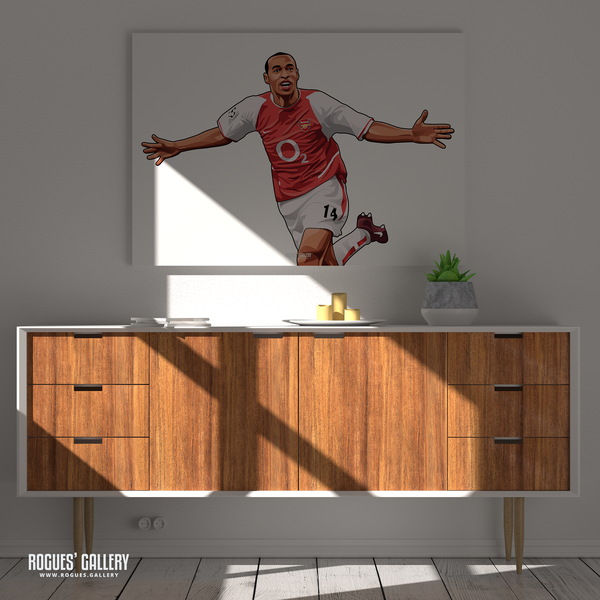 Thierry Henry Arsenal legend goal celebration A1 print