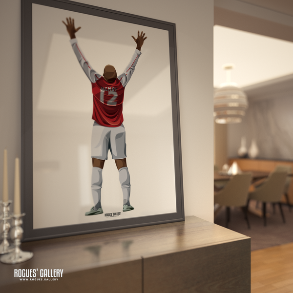 Thierry Henry Arsenal legend shirt name goal celebration A0 art print