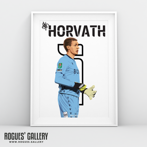 Ethan Horvath Nottingham Forest goalkeeper name number 1 A3 print 
