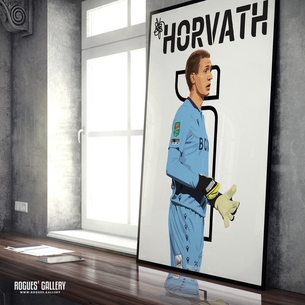 Ethan Horvath Nottingham Forest goalkeeper name number 1 A1 print 