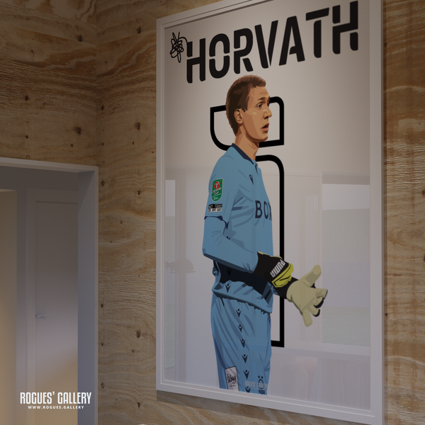Ethan Horvath Nottingham Forest goalkeeper name number 1 A0 print 