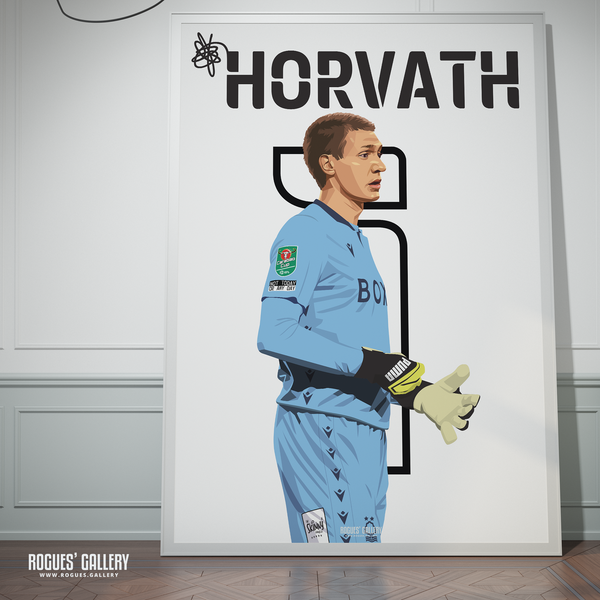 Ethan Horvath poster Nottingham Forest signed memorabilia goalkeeper 