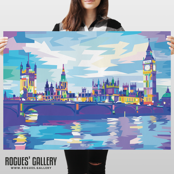 The Houses of Parliament: Bright Version - A3, A2, A1 & A0 Print