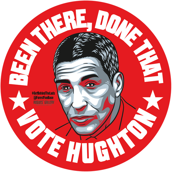 Chris Hughton manager boss Nottingham Forest stickers Vote #GetBehindTheLads