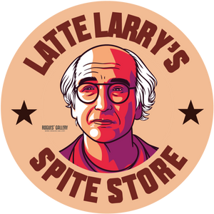 Larry David Curb Your Enthusiasm Latte Larry's Spite Store sticker
