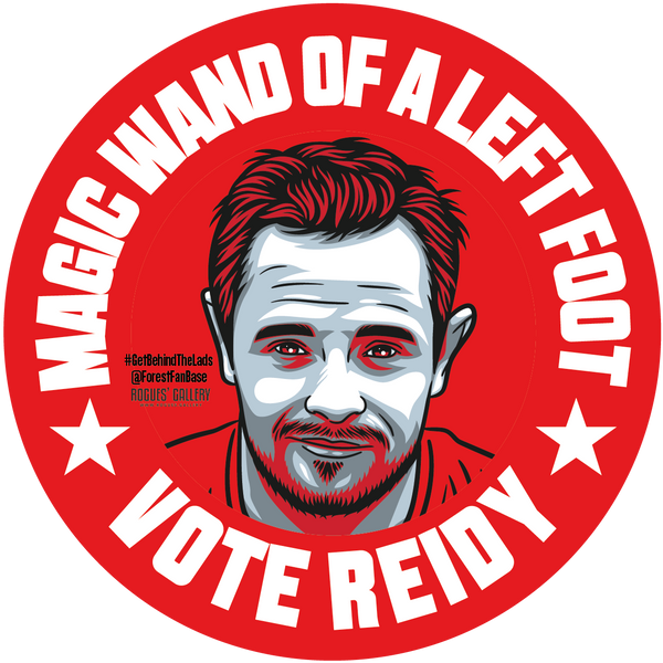 Andy Reid #GetBehindTheLads Nottingham Forest Irish left winger stickers