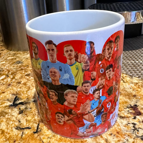 NOTTINGHAM FOREST mug 2022-23 Premier League squad tea