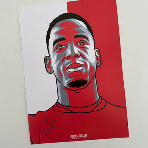 Willy Boly NOTTINGHAM FOREST portrait signed A3 print