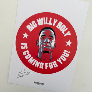 Willy Boly Nottingham Forest signed A3 print coming for you centre half