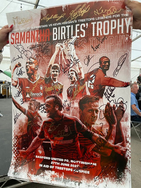 Signed Samatha Birtles Trophy poster sold for £750 in auction
