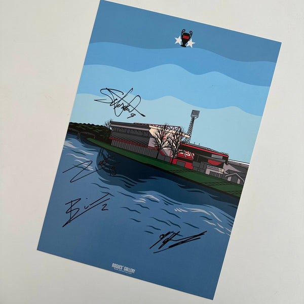 NFFC Nottingham Forest rare signed A3 print 2023