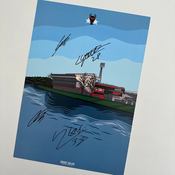 NFFC Nottingham Forest rare signed A3 print 2023 City Ground