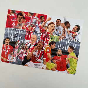 SPECIAL! We're Back! - Nottingham Forest - Framed & Signed A3 Promotion Prints by Steve Cooper & many more!