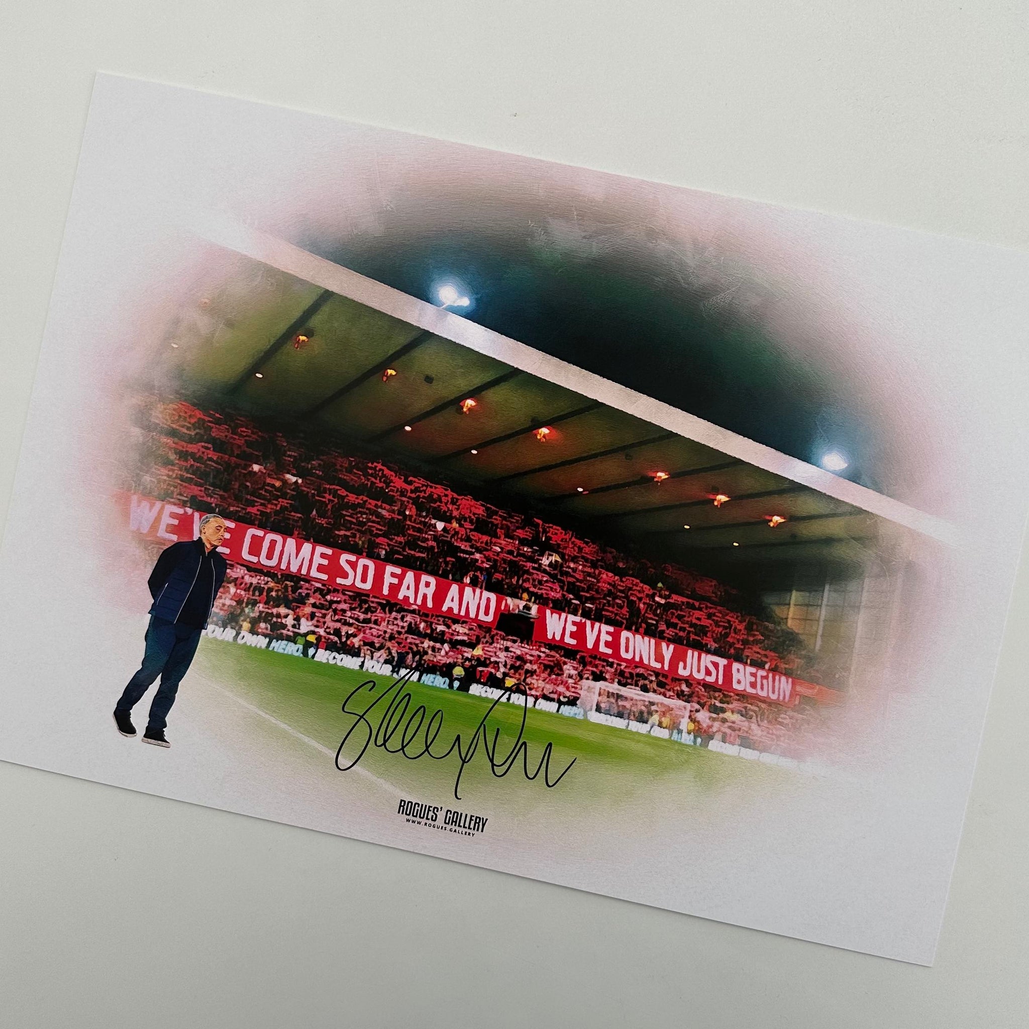 signed Nottingham Forest Steve Cooper A3 print colour