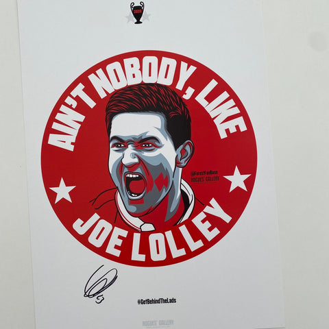 Joe Lolley signed print Nottingham Forest
