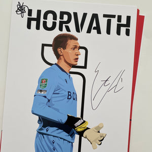 Ethan Horvath signed print Nottingham Forest