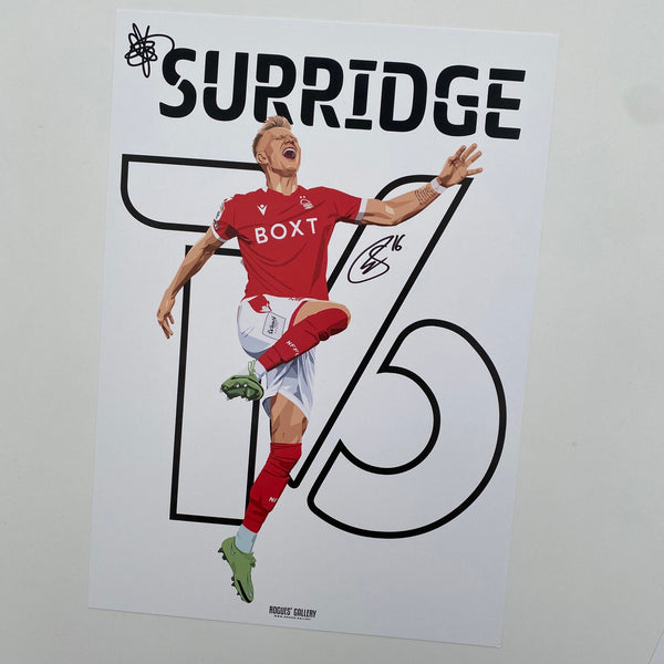 sign Sam Surridge print Nottingham Forest striker memorabilia 
