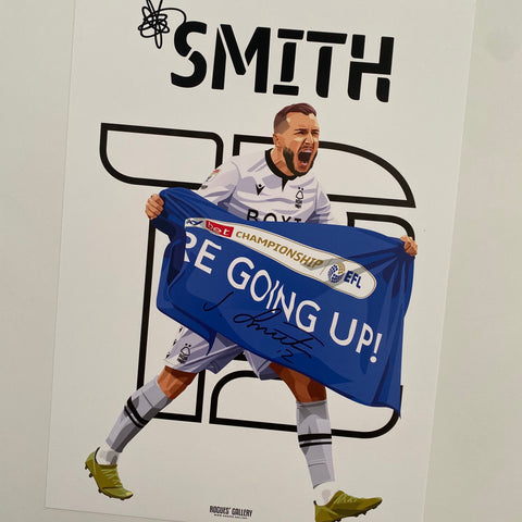 Jordan Smith signed print Nottingham Forest memorabilia