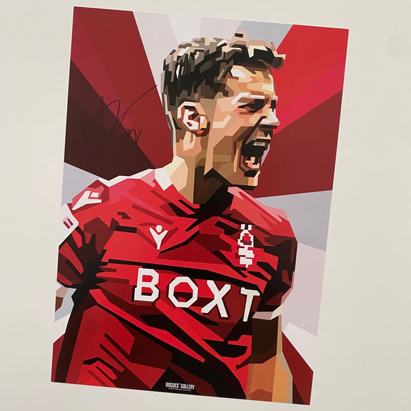 Signed Ryan Yates Nottingham Forest print memorabilia 