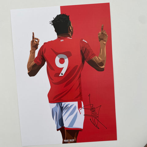 Taiwo Awoniyi Nottingham Forest signed print