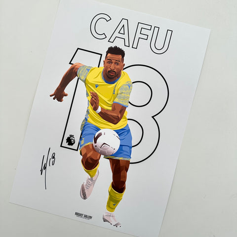 Cafu Nottingham Forest signed memorabilia poster A3 print