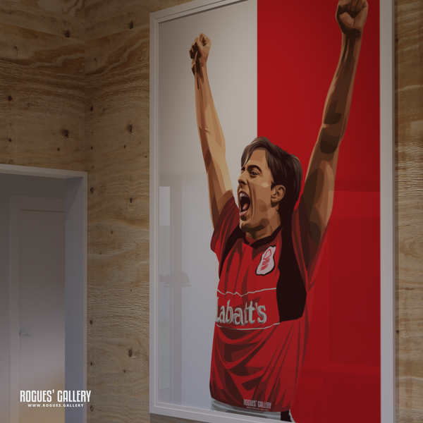 Ian Woan Nottingham Forest memorabilia signed poster winger