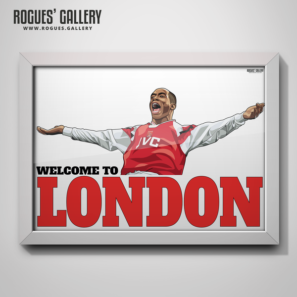 Ian Wright Arsenal Highbury The Emirates Stadium Welcome To London goal A3 print superb edit