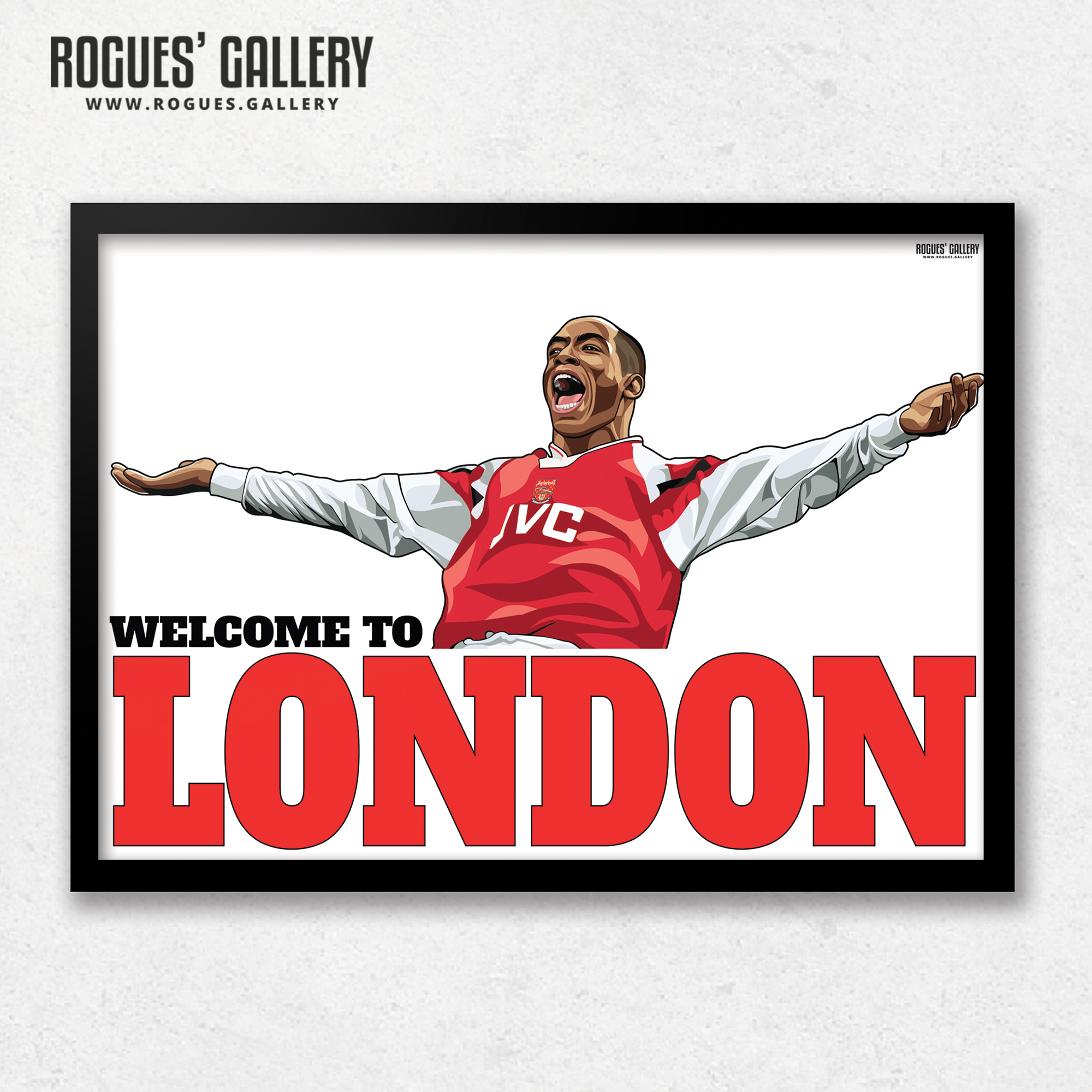 Ian Wright Arsenal Highbury The Emirates Stadium Welcome To London goal A3 art print superb