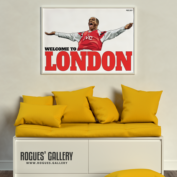Ian Wright Arsenal Highbury The Emirates Stadium Welcome To London goal A2 art print superb