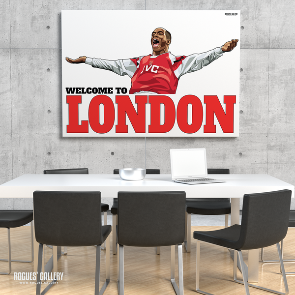 Ian Wright Arsenal Highbury The Emirates Stadium Welcome To London goal A0 poster limited edition gift