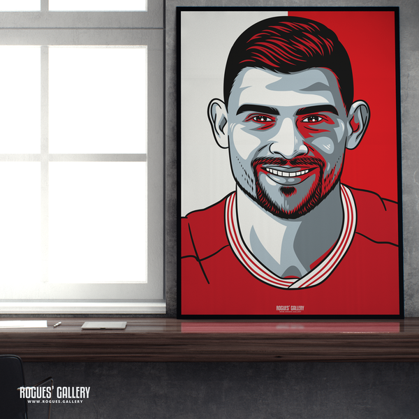 Nicolas Ioannou left back Nottingham Forest FC The City Ground NFFC A1 print