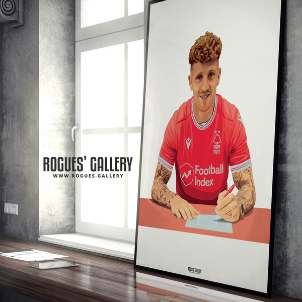 Jack Colback Nottingham Forest City Ground midfielder A0 art print