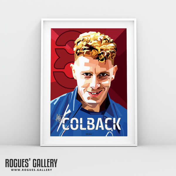 Jack Colback Nottingham Forest portrait midfield name number 8 modern A3 print