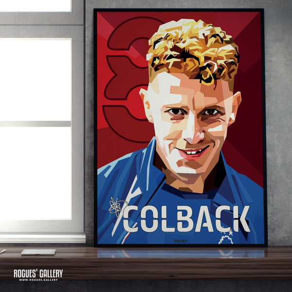 Jack Colback Nottingham Forest portrait midfield name number 8 modern A2 print