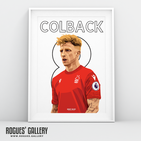 Jack Colback 8 Nottingham Forest midfielder A3 print