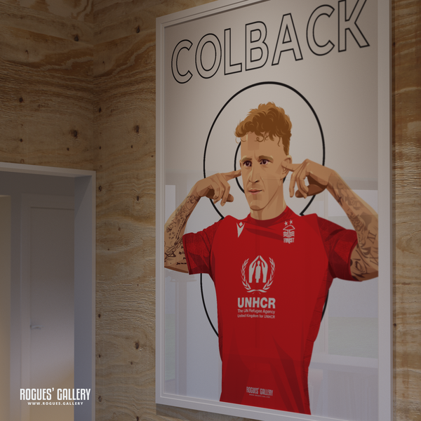 Jack Colback poster signed Nottingham Forest memorabilia midfielder 