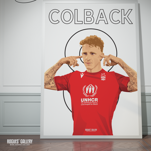 Jack Colback Nottingham Forest midfield poster rare gift