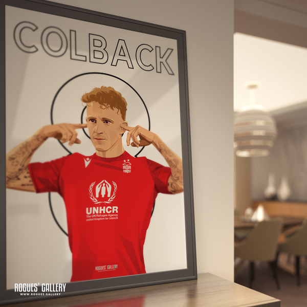 Jack Colback Nottingham Forest midfielder A0 print